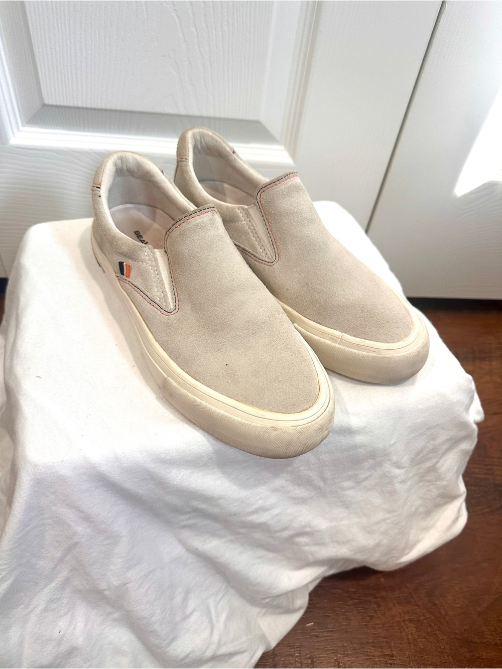 SeaVees x Derek Lam 10 Crosby Hawthorne Suede Slip On Sneakers Grey 7.5